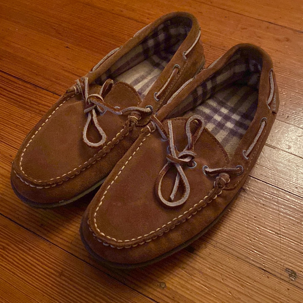 Ll Bean Suede Moccasin Slippers